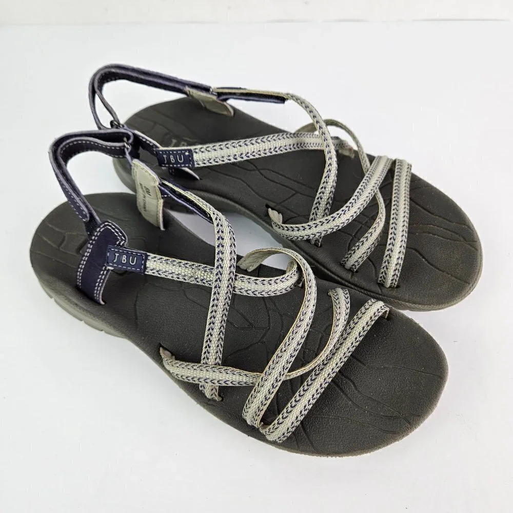 JBU by Jambu Adventure On Hypergrip Gray Adjustable Strap River Sandal 8